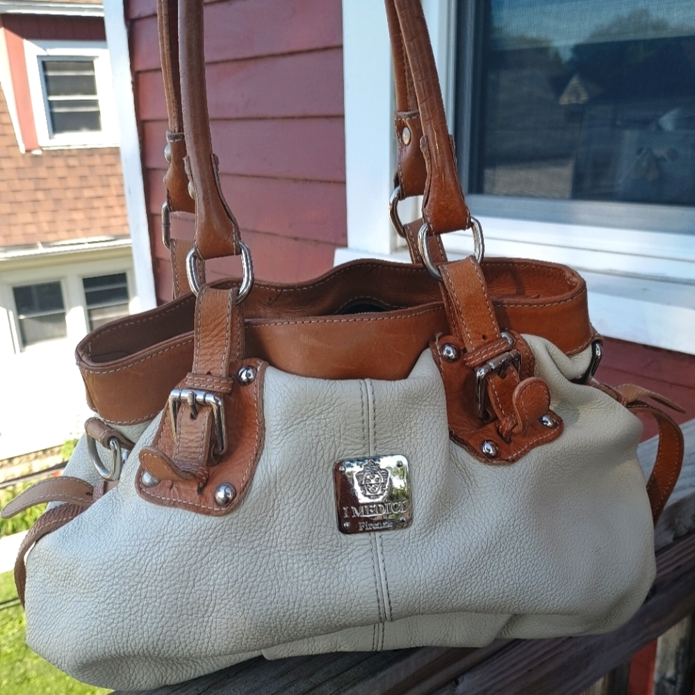 I Medici Perl Pelle Genuine Leather Shoulder Handbag